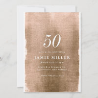 Elegant Gold Metallic Adult Birthday Invitation