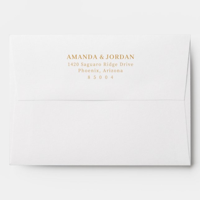 Elegant Gold Minimalist Envelope (Back (Top Flap))