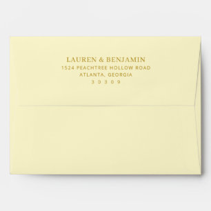 Elegant Gold Minimalist Name Display Envelope