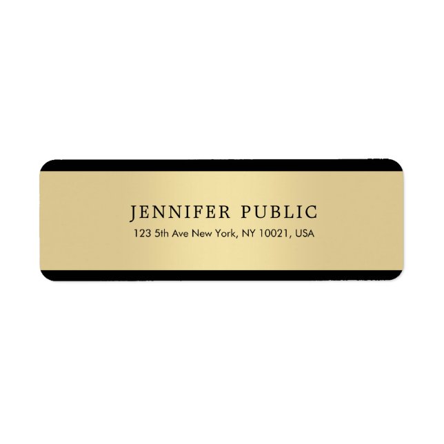 Elegant Gold Minimalist Plain Professional Modern (Front)