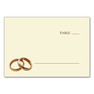 Elegant Gold Minimalist Rings Table Number