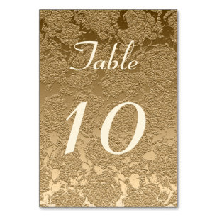 Elegant Gold Modern Wedding Table Number