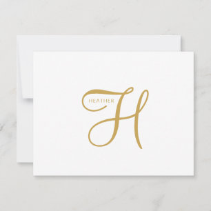 Elegant Gold Monogram  Card