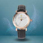 Elegant Gold Monogram Grey Modern Watch<br><div class="desc">Elegant Grey Gold Monogram Watch.
The gold design and monogram brings an elegant touch to the watch. 
Personalise by adding your initial and name.
Great as a personalised gift for family and friends.</div>