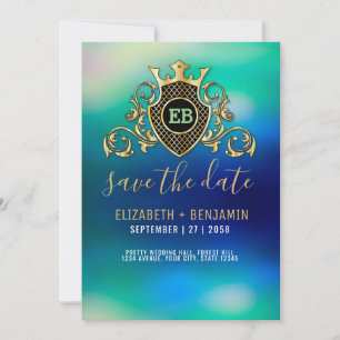 Elegant Gold Monogram Invitation