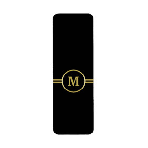Elegant gold Monogram on black