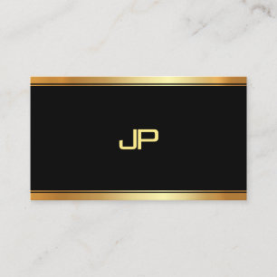 Elegant Gold Monogram Template Modern Professional Business Card