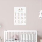 Elegant Gold Monogram Wedding Seating Chart Sign