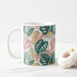 Elegant Gold Monsteras Coffee Mug