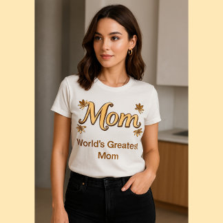 Elegant Gold Mum Floral - Mother's Day & Everyday Tri-Blend Shirt