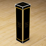 Elegant Gold Name Happy Birthday Wine Gift Box<br><div class="desc">Elegant Gold Name Happy Birthday Wine Gift Box. Awesome perfect happy birthday wine gift box for your loved one. Fully customisable, just change the birth date and the name and if you want to further customise click "Edit using Design Tool" to change the font and colour and also change the...</div>