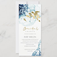 ELEGANT GOLD NAVY UNDERWATER FISH BRIDAL SHOWER