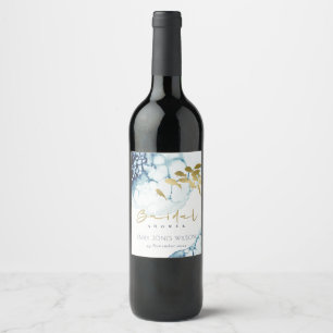 ELEGANT GOLD NAVY UNDERWATER  FISH BRIDAL SHOWER  WINE LABEL