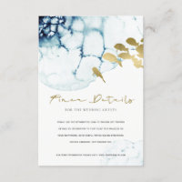ELEGANT GOLD NAVY UNDERWATER FISH WEDDING DETAILS