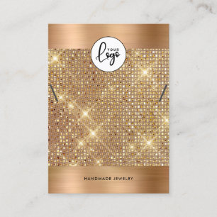 Elegant Gold Necklace Bracelet Display Card