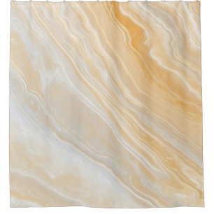 Elegant Gold Onyx Fluid Marble Agate Shower Curtain
