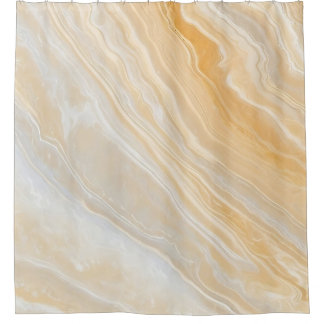 Elegant Gold Onyx Fluid Marble Agate Shower Curtain