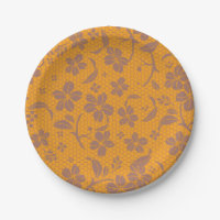 Elegant Gold Orange Lacey Design