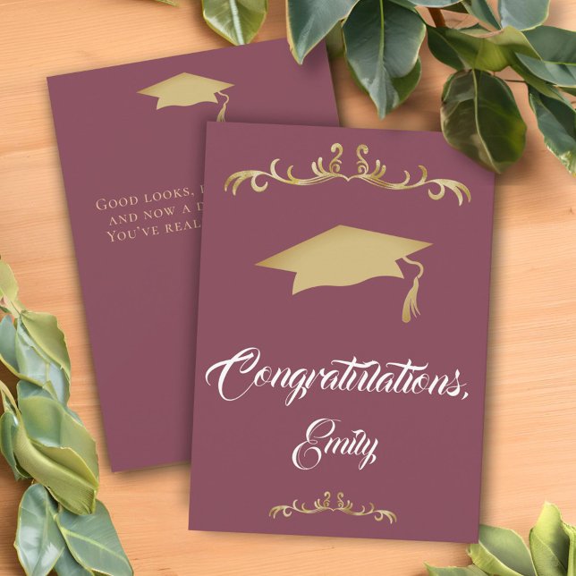 Elegant Gold Ornament Congratulations Graduation Card (Creator Uploaded)