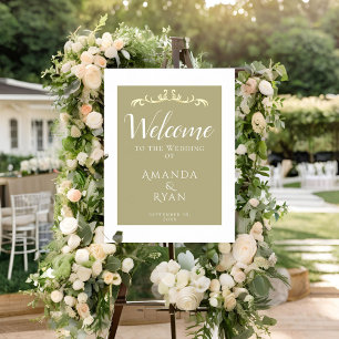 Elegant Gold Ornament Welcome Wedding Foil Prints