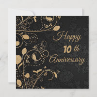 Elegant, Gold Ornaments, 10th Anniversary