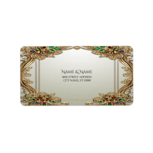 Elegant Gold Ornate Address Label