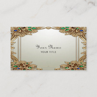 Elegant Gold Ornate Business Card