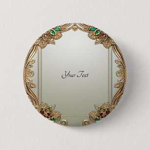 Elegant Gold Ornate Button