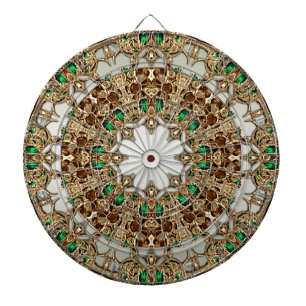 Elegant Gold Ornate Dartboard