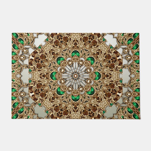 Elegant Gold Ornate Doormat (Front)