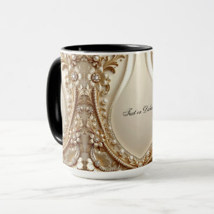 Elegant Gold Ornate Floral Mug