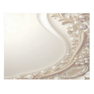 Elegant Gold Ornate Floral Notepad