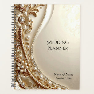 Elegant Gold Ornate Floral Planner