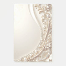 Elegant Gold Ornate Floral Post it Notes