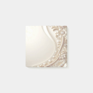 Elegant Gold Ornate Floral Post it Notes