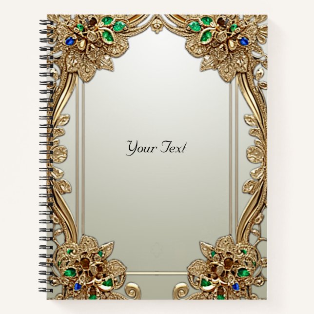 Elegant Gold Ornate Notebook (Front)
