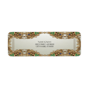 Elegant Gold Ornate Return Address Label