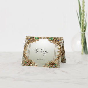 Elegant Gold Ornate Thank You Card