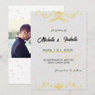 Elegant Gold Ornate Wedding Invitation