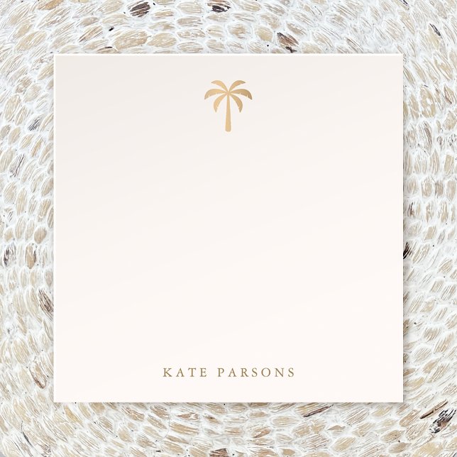 Elegant Gold Palm Tree Note Card (Creator Uploaded)