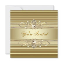 Elegant Gold Party Invitations