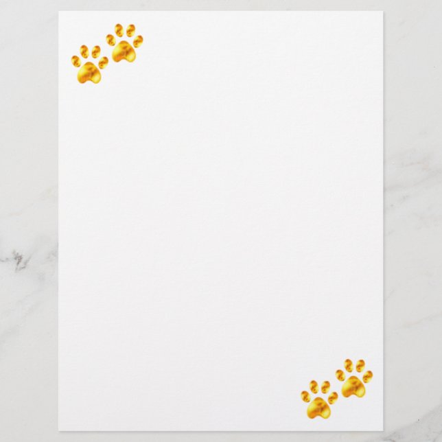 Elegant Gold Paws (Front)