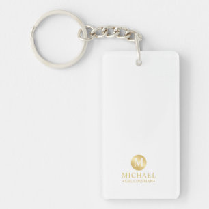 Elegant Gold Personalised Groomsmen Key Ring