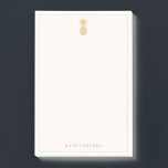 Elegant Gold Pineapple Notepad<br><div class="desc">Elegant gold pineapple. For additional matching marketing materials,  custom design or
logo enquiry,  please contact me at maurareed.designs@gmail.com and I will reply within 24 hours.
For shipping,  card stock enquires and pricing contact Zazzle directly.</div>