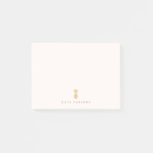 Elegant Gold Pineapple Notepad Note Card