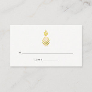 Elegant Gold Pineapple Wedding Escort Cards