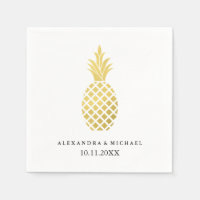 Elegant Gold Pineapple Wedding