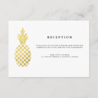 Elegant Gold Pineapple Wedding Reception