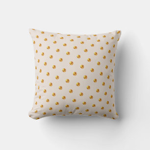 Elegant Gold Polka Dots Cushion