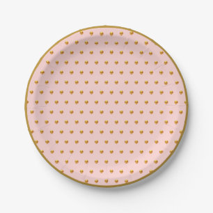 Elegant Gold Polka Dots Paper Plate